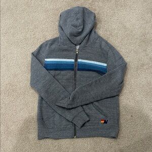 Aviator Nation Gray Zip-Up Sweatshirt size S